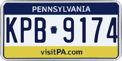PA license plate KPB9174