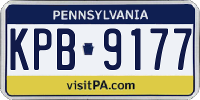 PA license plate KPB9177