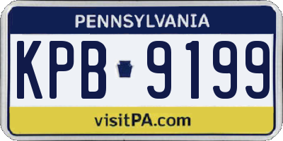 PA license plate KPB9199