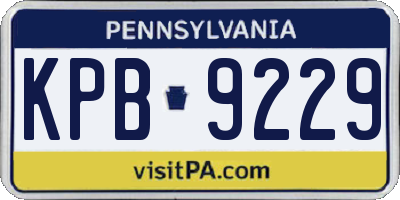 PA license plate KPB9229