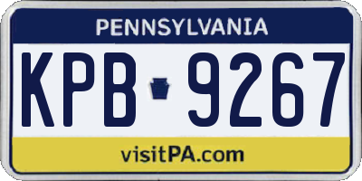 PA license plate KPB9267