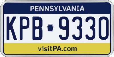 PA license plate KPB9330