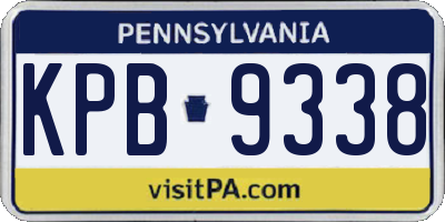 PA license plate KPB9338
