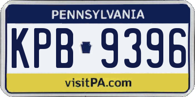 PA license plate KPB9396