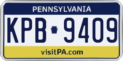 PA license plate KPB9409