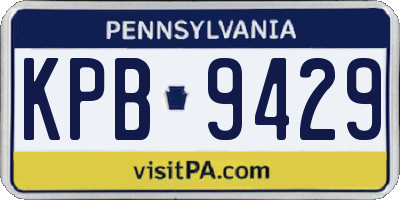 PA license plate KPB9429