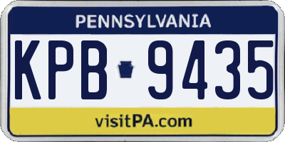 PA license plate KPB9435