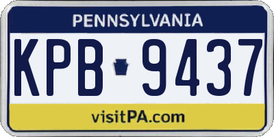 PA license plate KPB9437
