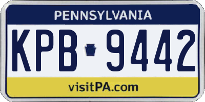 PA license plate KPB9442