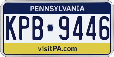 PA license plate KPB9446