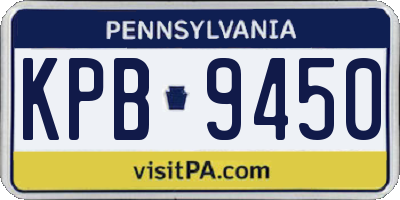 PA license plate KPB9450
