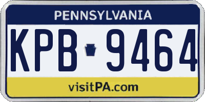 PA license plate KPB9464