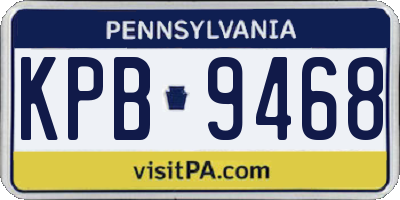 PA license plate KPB9468