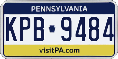 PA license plate KPB9484