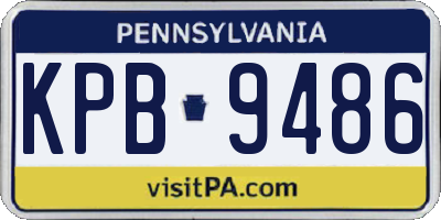 PA license plate KPB9486