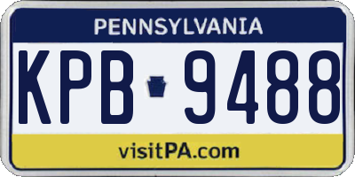 PA license plate KPB9488
