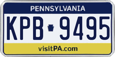 PA license plate KPB9495