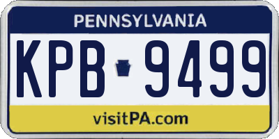 PA license plate KPB9499