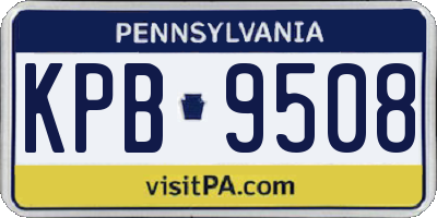 PA license plate KPB9508