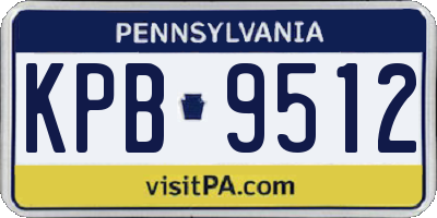 PA license plate KPB9512