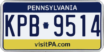 PA license plate KPB9514
