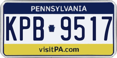 PA license plate KPB9517