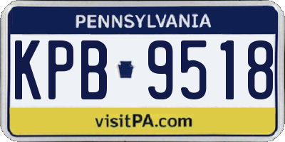 PA license plate KPB9518