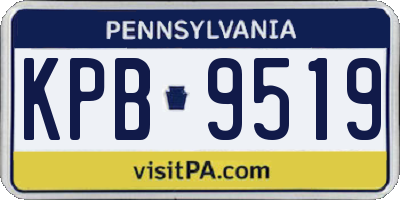 PA license plate KPB9519
