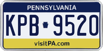 PA license plate KPB9520