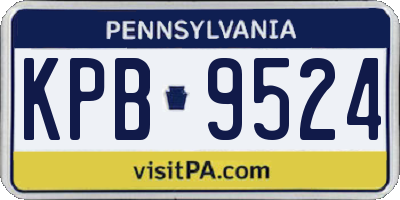 PA license plate KPB9524