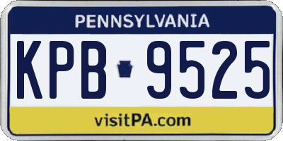 PA license plate KPB9525