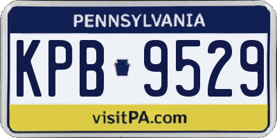 PA license plate KPB9529