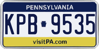 PA license plate KPB9535