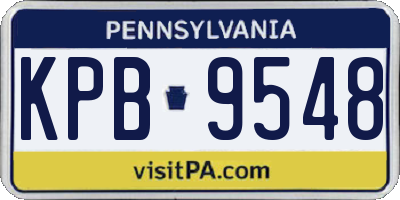 PA license plate KPB9548
