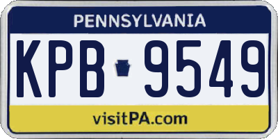 PA license plate KPB9549