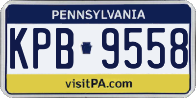 PA license plate KPB9558