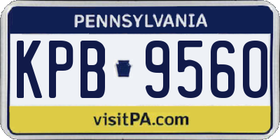 PA license plate KPB9560