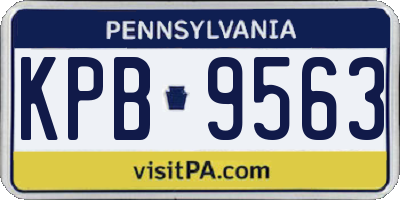 PA license plate KPB9563