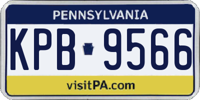 PA license plate KPB9566
