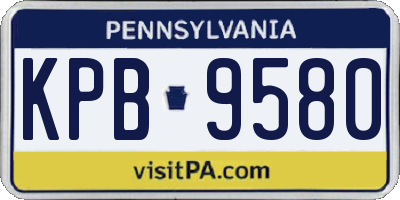 PA license plate KPB9580
