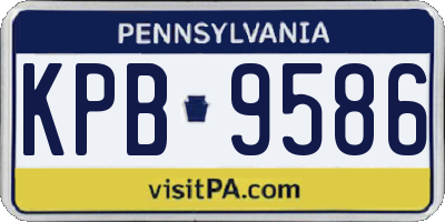 PA license plate KPB9586