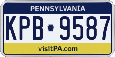 PA license plate KPB9587