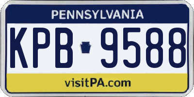PA license plate KPB9588