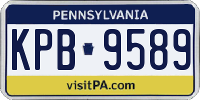 PA license plate KPB9589