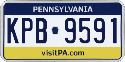PA license plate KPB9591