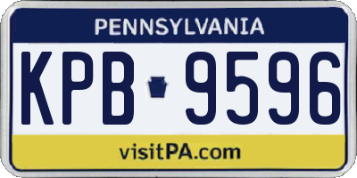 PA license plate KPB9596