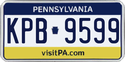 PA license plate KPB9599
