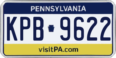 PA license plate KPB9622