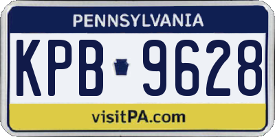 PA license plate KPB9628