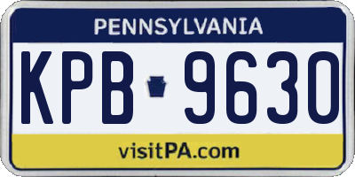PA license plate KPB9630
